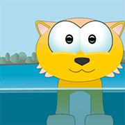 Swimming Otters
